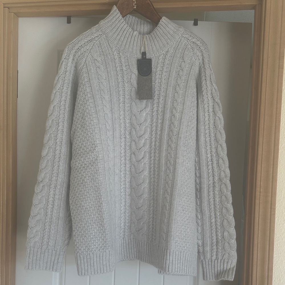 Double D Ranch Cream Cable Knit Sweater